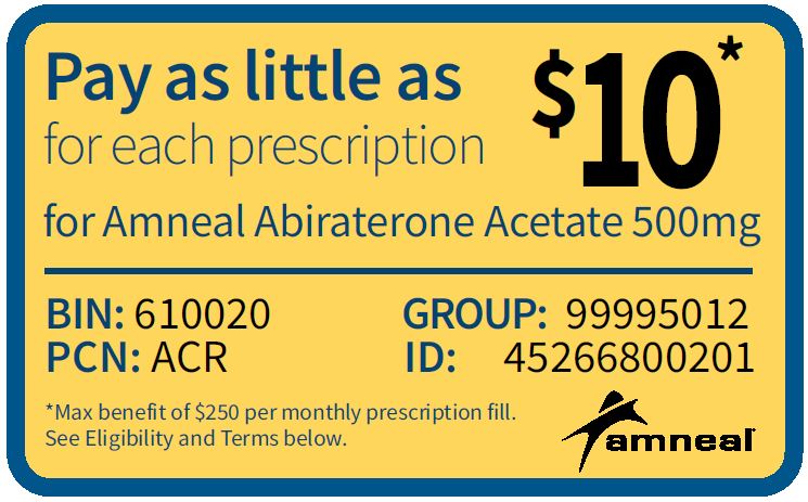 Abiraterone 500mg Copay Card